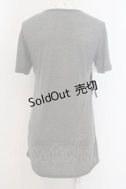 画像2: gouk / 朝顔レースアップTシャツ  グレー O-24-09-25-037-GO-TS-IG-OS