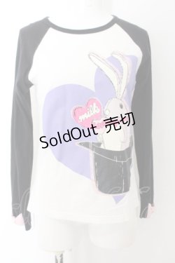 画像1: MILK / ハートバニーTee  クロ×シロ O-24-09-29-157-ML-TO-OW-OS