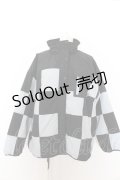 Candy Stripper / CHECKERED FLAG PADDING JACKET 2 ブラック×ライトブルー O-24-09-30-051-PU-CO-OW-OS