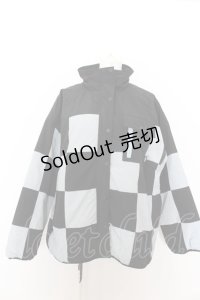 Candy Stripper / CHECKERED FLAG PADDING JACKET 2 ブラック×ライトブルー O-24-09-30-051-PU-CO-OW-OS