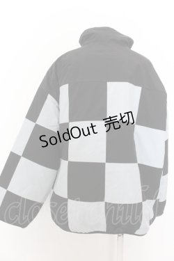 画像3: Candy Stripper / CHECKERED FLAG PADDING JACKET 2 ブラック×ライトブルー O-24-09-30-051-PU-CO-OW-OS