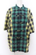 Candy Stripper / CHECK COMBINED CHINA SHIRT 2 イエロー×グリーン O-24-09-30-052-PU-TO-OW-ZS