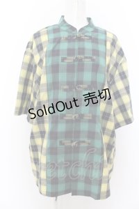 Candy Stripper / CHECK COMBINED CHINA SHIRT 2 イエロー×グリーン O-24-09-30-052-PU-TO-OW-ZS