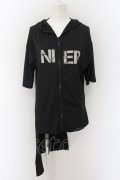 NieR Clothing / アシメZIPパーカー  ブラック O-24-09-30-008-PU-TO-IG-ZT303