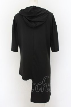 画像2: NieR Clothing / アシメZIPパーカー  ブラック O-24-09-30-008-PU-TO-IG-ZT303