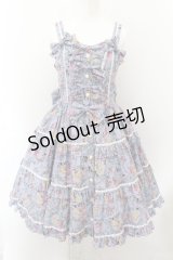 metamorphose / ガーデニングくまちゃんティアードジャンパースカート size1 ブルー系 O-24-10-05-015-ME-OP-IG-OS