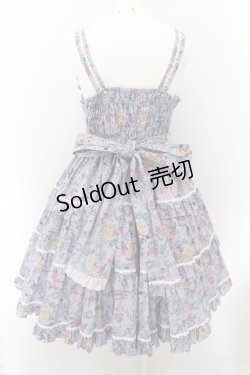 画像4: metamorphose / ガーデニングくまちゃんティアードジャンパースカート size1 ブルー系 O-24-10-05-015-ME-OP-IG-OS