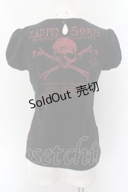 画像3: MAD / スカルチェーンプリントTシャツ MEDIUM ブラック×レッド O-24-10-07-012-PU-TS-IG-OS