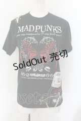 MAD / バタフライプリントTシャツ LARGE ブラック×レッド O-24-10-07-014-PU-TS-IG-OS