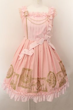 画像1: Angelic Pretty / デザートコレクションジャンパースカート  ピンク O-24-10-08-046-AP-OP-OW-OS