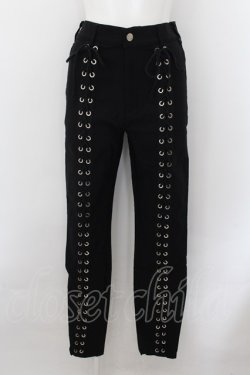 画像1: NieR Clothing / BRAID STYLISH PANTS  ブラック O-24-10-08-002-PU-PA-OW-OS