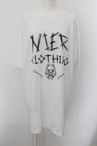 NieR Clothing / NieRちゃんプリントBIG Tシャツ 3XL ホワイト O-24-10-08-016-PU-TS-OW-ZT325