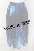 NieR Clothing /UE BUTTERFLY SHEER SKIRT【裏地付き】 F ブルー O-24-10-08-019-PU-SK-OW-OS