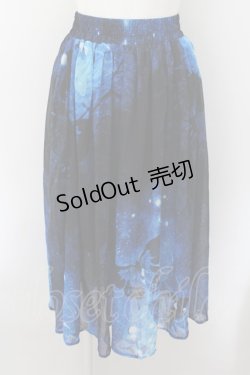 画像1: NieR Clothing /UE BUTTERFLY SHEER SKIRT【裏地付き】 F ブルー O-24-10-08-019-PU-SK-OW-OS