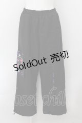 NieR Clothing / 5POCKETワイドパンツ F ブラック×マルチカラー O-24-10-08-003-PU-PA-OW-OS