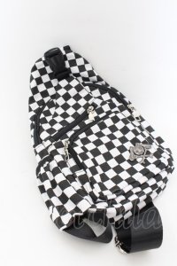 NieR Clothing / BODY BAG  ブラック×ホワイト O-24-10-09-013-PU-BG-OW-OS