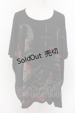 画像1: SEX POT ReVeNGe / ローズクロックBIG Tシャツ F ブラック O-24-10-11-053-SP-TO-IG-OS