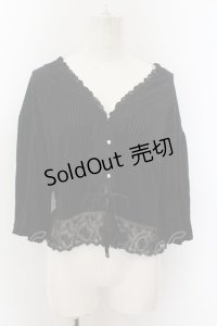 axes femme / レース使いショートカーデ M クロ O-24-10-11-150-AX-TO-OW-OS