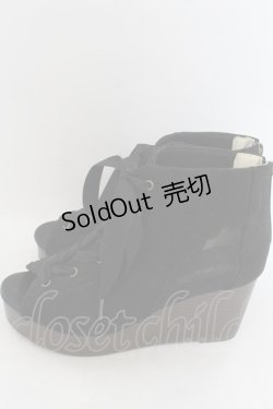 画像2: axes femme / レースアップブーサン L クロ O-24-10-11-220-AX-SH-IG-OS