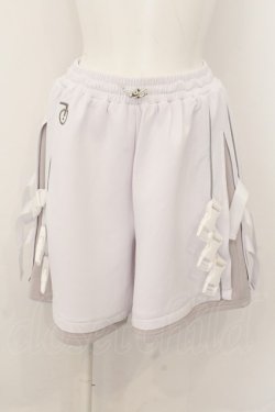 画像1: ililil / サイバーリフレクターショートパンツ  ホワイトｘシルバー O-24-10-13-005-PU-PA-YM-OS