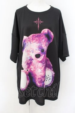 画像1: TRAVAS TOKYO / Bright furry bear BIG Tee  F ブラック O-24-10-13-103-PU-BL-YM-OS