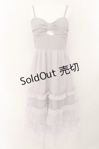 axes femme POETIQUE / リボンデザインチュールワンピース M ラベンダー O-24-10-13-028-AX-OP-OW-OS