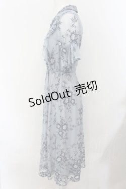 画像2: LEBECCA boutique / ドライを束ねるフラワーレースワンピース  ブルー O-24-10-15-047-EL-OP-IG-OS