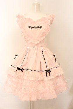 画像1: Angelic Pretty / Heart胸あて付スカート(無地)  ピンク O-24-10-17-029-AP-SK-OW-OS