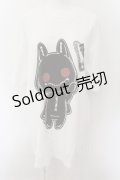 NieR Clothing / プリント半袖CUTSEW XL red eye nier（ホワイト） O-24-10-22-047-PU-TO-OW-OS