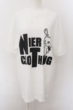 画像1: NieR Clothing / プリント半袖CUTSEW XL ロゴ＆nierちゃん（ホワイト） O-24-10-22-048-PU-TO-OW-OS