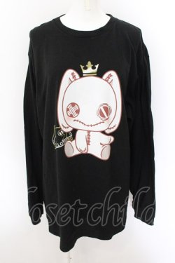 画像1: NieR Clothing / NieRちゃんptカットソー XL ブラック O-24-10-22-051-PU-TO-OW-OS