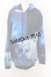 NieR Clothing / 内側ふわもこパーカー  ブルー O-24-10-22-052-PU-TO-OW-ZT310