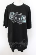 NieR Clothing /ACK NieRちゃん推しTシャツ XL ブラック O-24-10-22-068-PU-TS-IG-OS