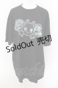 NieR Clothing /ACK NieRちゃん推しTシャツ XL ブラック O-24-10-22-068-PU-TS-IG-ZT324