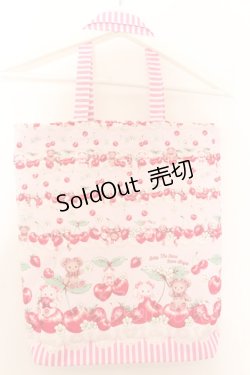 画像1: BABY,THE STARS SHINE BRIGHT / くみゃちゃんのCherry Strawberry柄トートBag  ピンク O-24-10-25-002-BA-BG-IG-OS