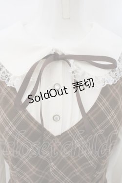 画像2: axes femme POETIQUE / レイヤードデザインワンピース M ブラウン×シロ O-24-10-26-065-AX-OP-IG-OS