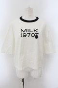 MILK / MILK Cherry Tee  ホワイト×ブラック O-24-10-26-018-ML-TO-OW-OS