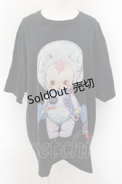 画像1: LAND by MILKBOY / LAND×Ceriseコラボ BIG Tシャツ  ブラック O-24-10-26-020-MB-TO-OW-OS