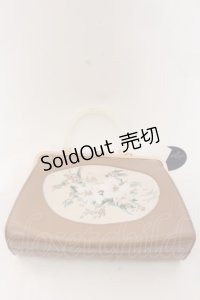 an another angelus / アートタッチフラワー刺繍ハンドバッグ  ベージュ O-24-10-30-028-CA-BG-OW-OS