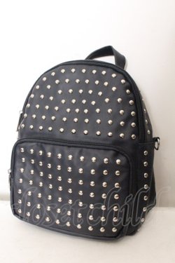 画像1: NieR Clothing / 2WAY STUDS BACKPACK  ブラックｘシルバー O-24-10-31-097-PU-BG-YM-OS