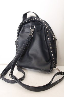 画像2: NieR Clothing / 2WAY STUDS BACKPACK  ブラックｘシルバー O-24-10-31-097-PU-BG-YM-OS