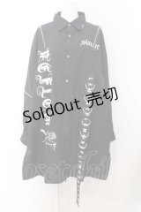 REFLEM / Dカンプリントロングシャツ F ブラック O-24-10-31-014-PU-BL-YM-ZI