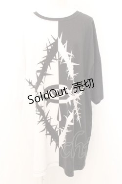 画像1: REFLEM / バイカラーBIG Tシャツ  ブラックｘホワイト O-24-10-31-023-PU-TS-YM-OS