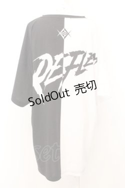 画像2: REFLEM / バイカラーBIG Tシャツ  ブラックｘホワイト O-24-10-31-023-PU-TS-YM-OS