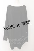 NieR Clothing / SUPER BIG カットソー L ブラック O-24-10-31-027-PU-TO-YM-OS