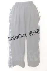 NieR Clothing / 和柄九尾SIDE BELT WIDE PANTS  ブラック×パープル O-24-11-06-004-PU-PA-IG-ZI