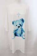 TRAVAS TOKYO / 2023 Furry bear BIG Tシャツ F ホワイトｘサックス O-24-11-07-062-PU-TS-YM-OS