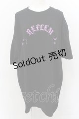 REFLEM / Print Big Tシャツ  ブラック O-24-11-08-064-PU-TS-YM-OS