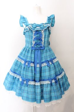 画像1: Angelic Pretty / マーガレットドールジャンパースカート  ブルー O-24-11-14-009-AP-OP-IG-OS