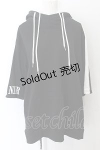 NieR Clothing / ダブルフードパーカ- F ブラック×ホワイト O-24-11-14-026-PU-TO-OW-OS